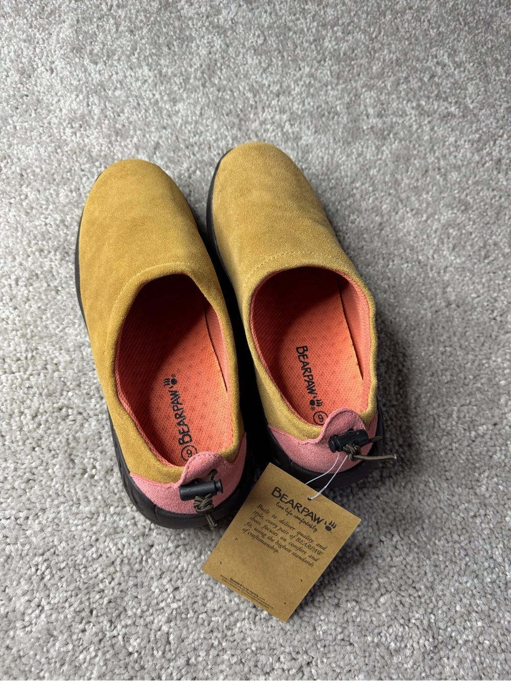 BEARPAW Women's Jack Slip-On Loafers in the Iced Coffee/Pink colorway